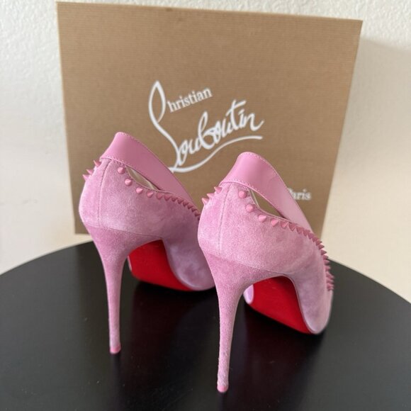 Christian Louboutin Pink Studded Pumps - Picture 2 of 6